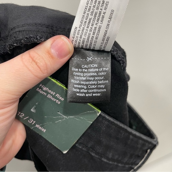 Wild Fable Highest Rise Mom Shorts in Black Cuffed Cotton - Picture 10 of 10